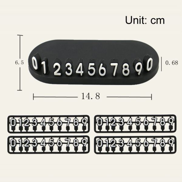 3D Temporary License Plate Removal Ornaments Anti-slip Base (Black) - Image 3