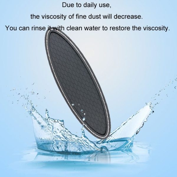 Car Center Console Ornaments Oval Anti-slip Mat, Style: Without Diamond - Image 5