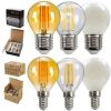 6pcs / Box G45 Bulb LED Lamp Fixture Illuminator Vintage Filament Lights, Style: Transparent Large Screw (220V 4W) - Image 2