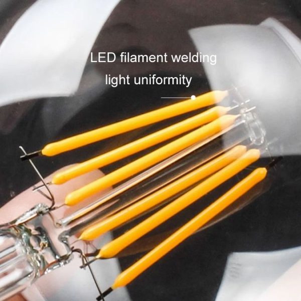6pcs / Box G45 Bulb LED Lamp Fixture Illuminator Vintage Filament Lights, Style: Transparent Large Screw (220V 4W) - Image 4