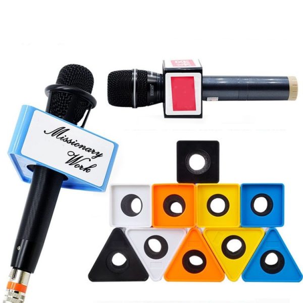 Interview Microphone Logo Flag Station, Spec: Square Black - Image 2