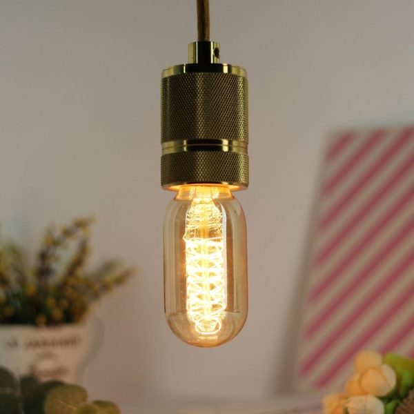 4pcs / Box T45 LED Lamp Fixture Illuminator Vintage Lights, Power: 220V 40W (Spiral Gold) - Image 3