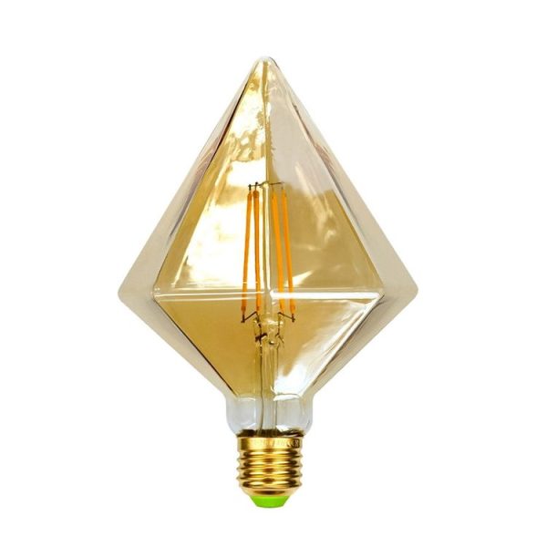E27 Screw Port LED Vintage Light Shaped Decorative Illumination Bulb, Style: Diamond Gold (220V 4W 2700K)