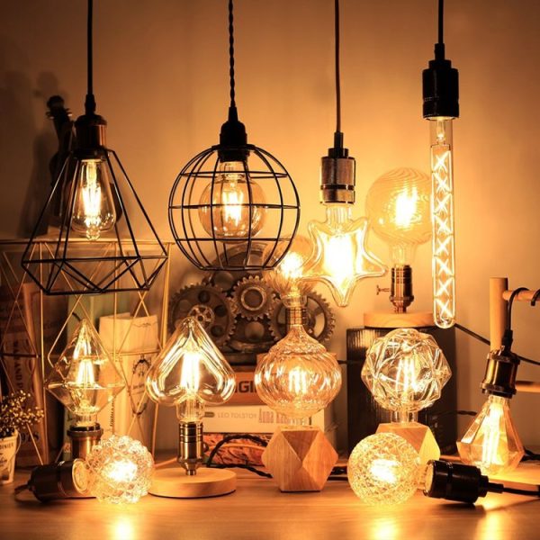 E27 Screw Port LED Vintage Light Shaped Decorative Illumination Bulb, Style: Diamond Gold (220V 4W 2700K) - Image 3