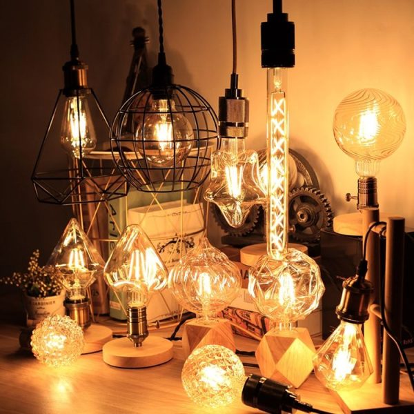 E27 Screw Port LED Vintage Light Shaped Decorative Illumination Bulb, Style: Diamond Gold (220V 4W 2700K) - Image 4