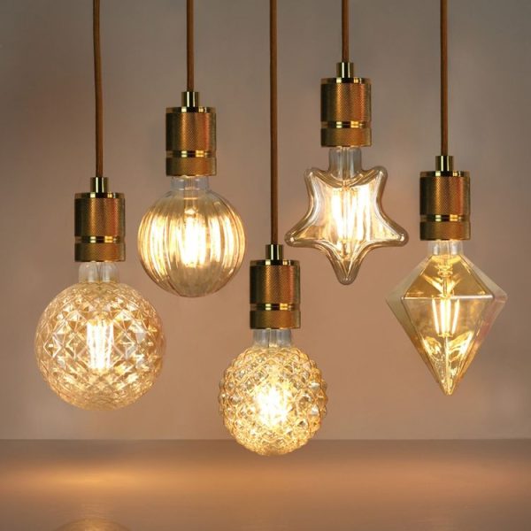 E27 Screw Port LED Vintage Light Shaped Decorative Illumination Bulb, Style: Diamond Gold (220V 4W 2700K) - Image 5