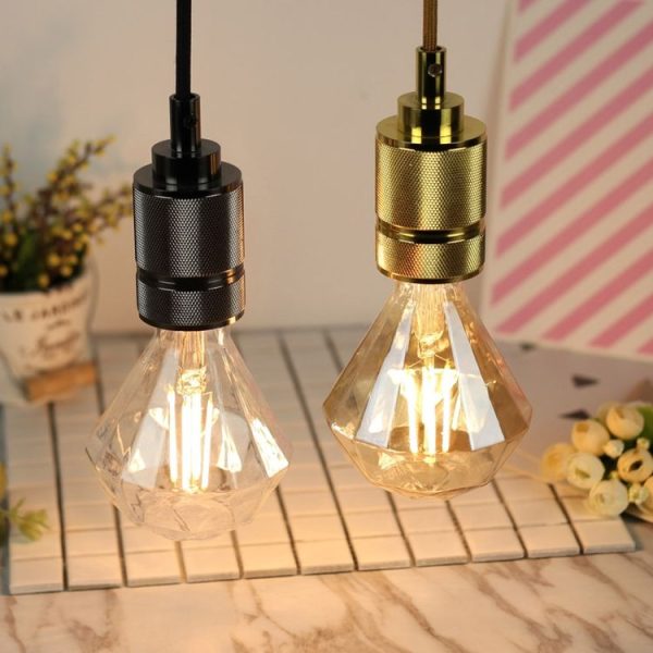 E27 Screw Port LED Vintage Light Shaped Decorative Illumination Bulb, Style: Diamond Gold (220V 4W 2700K) - Image 7