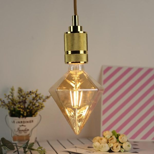 E27 Screw Port LED Vintage Light Shaped Decorative Illumination Bulb, Style: Diamond Gold (220V 4W 2700K) - Image 9