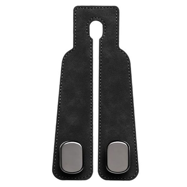 Car Seat Mack Multifunctional Metal Hook Mobile Phone Holder, Style: No Mark (Black)