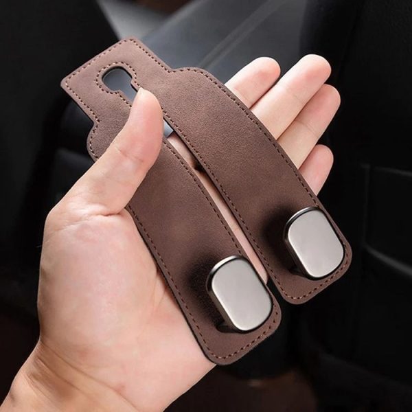 Car Seat Mack Multifunctional Metal Hook Mobile Phone Holder, Style: No Mark (Black) - Image 4