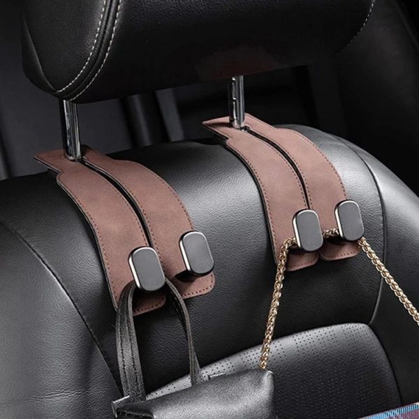 Car Seat Mack Multifunctional Metal Hook Mobile Phone Holder, Style: No Mark (Black) - Image 6