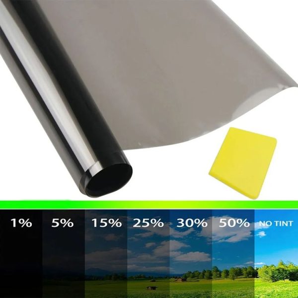 50cm x 3m Car Glass Sun Protection Heat Insulation Solar Translucent Film, Transmittance: 1 Percent - Image 2