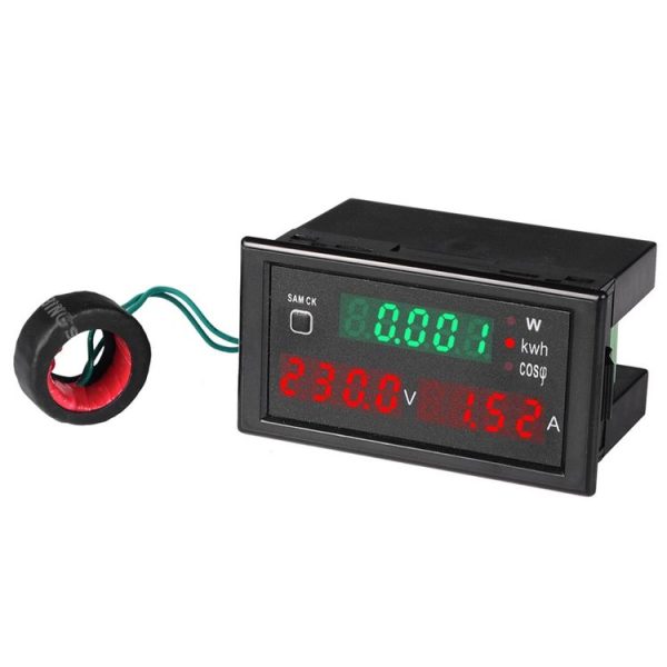 SINOTIMER SPM001 AC LED Digital Voltmeter Frequency Factors Meter Power Monitor, Specification: AC80-300V 100A - Image 2