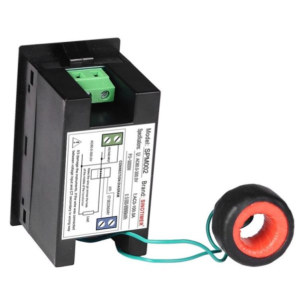 SINOTIMER SPM002 Liquid Crystals AC Digital Voltage And Current Meter Power Monitor, Specification: AC80-300V 100A - Image 5