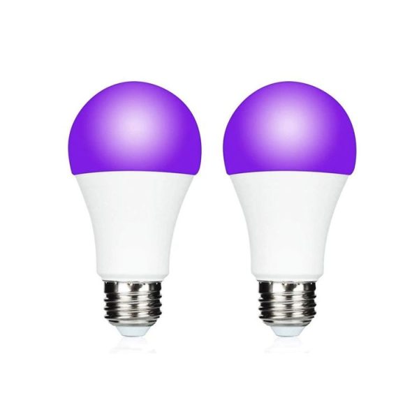 2pcs / Pack 9W E27 LED Purple Light UV Bulbs Ambient Light (White)
