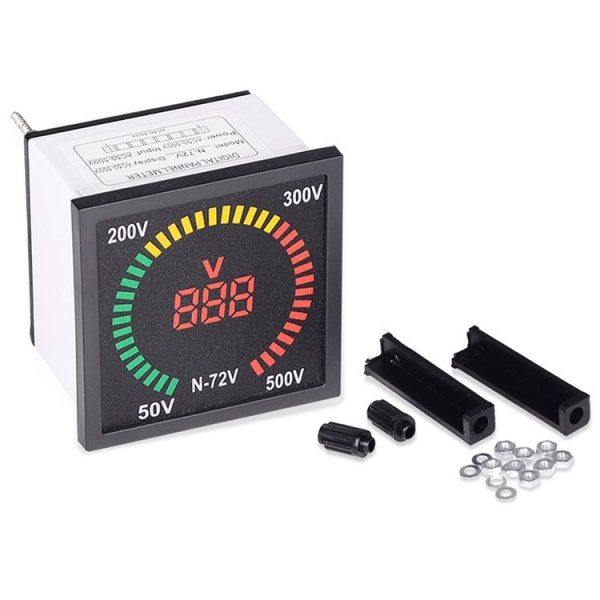 SINOTIMER N-72V AC Voltage Signal Indicator Square Turntable LED Digital Display Voltmeter - Image 3