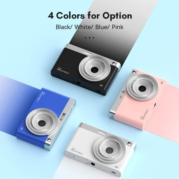 50 MP HD Camera 4K Video Retro Vlog Self-Shooting Camera (Black) - Image 3