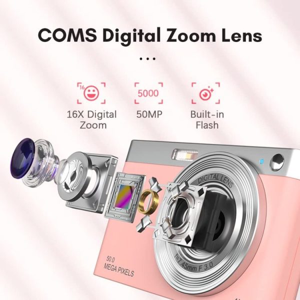 50 MP HD Camera 4K Video Retro Vlog Self-Shooting Camera (Black) - Image 7