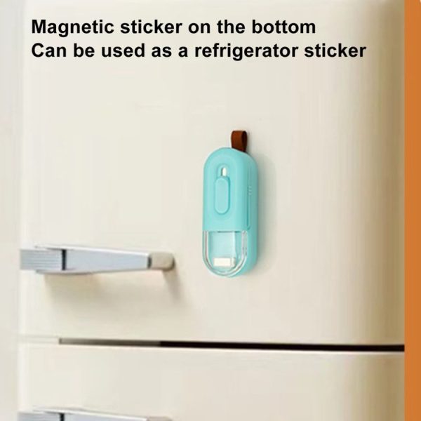 Food Packaging Sealer 2 In 1 Magnetic Mini Handheld Vacuum Sealer Machine With Cutter (White) - Image 6