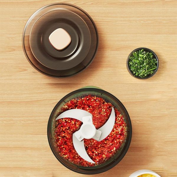 JRQ-01 Home Wireless Electric Meat Grinder Kitchen Garlic Pounder, Size: Long-press (Green) - Image 7
