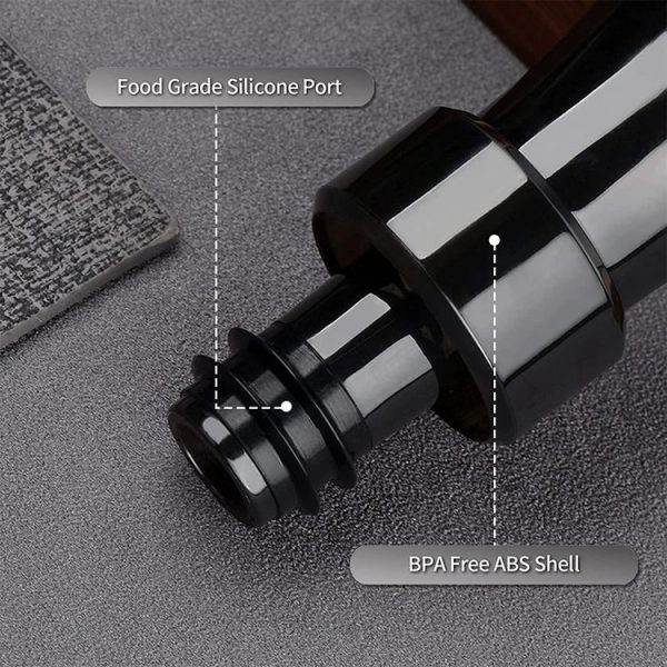 2-in-1 Red Wine Cacuum Stopper Wine Pourer Quick Sobering Device (Black Petal Type) - Image 5