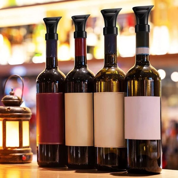 2-in-1 Red Wine Cacuum Stopper Wine Pourer Quick Sobering Device (Black Petal Type) - Image 8