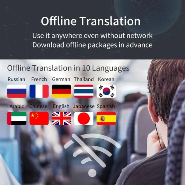 Hishell W12 144 Languages AI Voice Translator Smart Camera Translator Offline Dialogue Real-Time Mutual Translation (Black) - Image 10