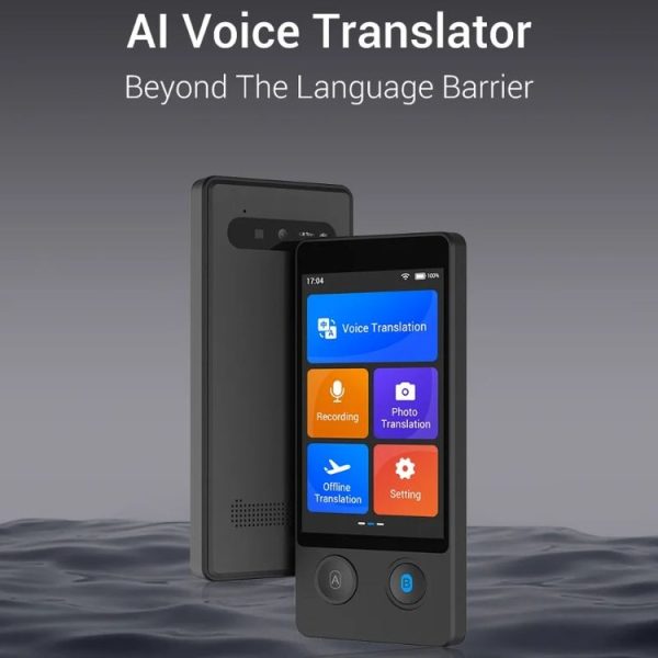 Hishell W12 144 Languages AI Voice Translator Smart Camera Translator Offline Dialogue Real-Time Mutual Translation (Black) - Image 2