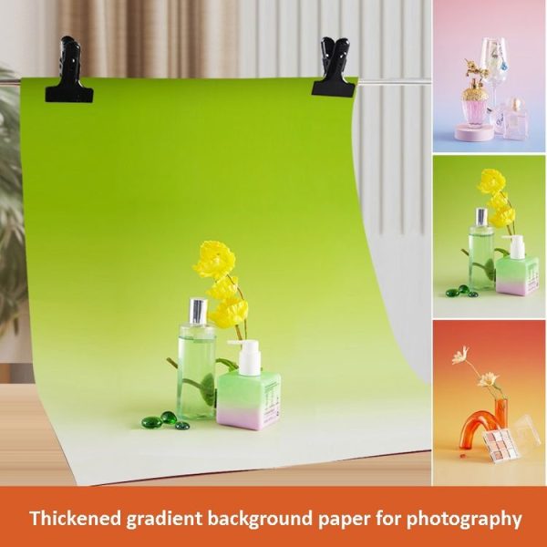 57 x 87cm Double-sided Gradient Background Paper Atmospheric Still Life Photography Props (Orange Meat +Pink) - Image 3