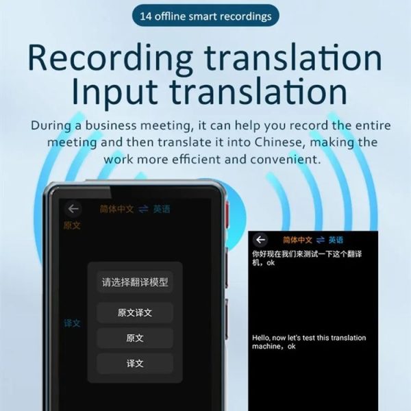 Hishell P40 Smart Translator 135 Languages Voice Intelligent Online Translation Machine Offline Multilanguage Speech Translate (Black) - Image 4