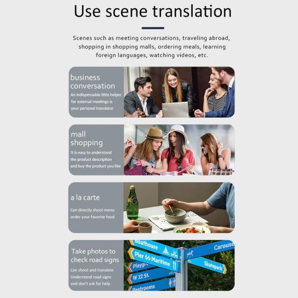 Hishell P40 Smart Translator 135 Languages Voice Intelligent Online Translation Machine Offline Multilanguage Speech Translate (Black) - Image 7
