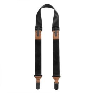 Quick Release Mirrorless Camera Crossbody Strap SLR Camera Decompression Halter Strap (Black+Brown)