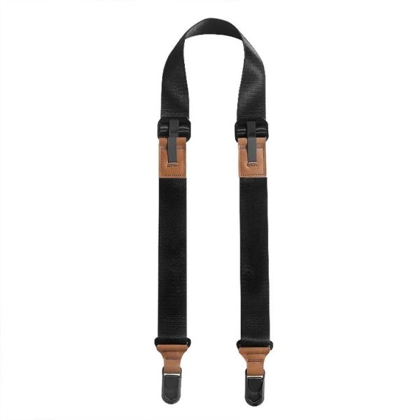 Quick Release Mirrorless Camera Crossbody Strap SLR Camera Decompression Halter Strap (Black+Brown)