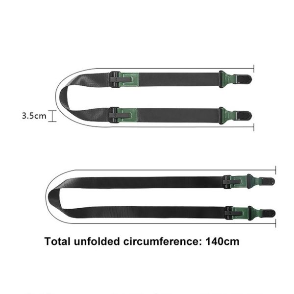 Quick Release Mirrorless Camera Crossbody Strap SLR Camera Decompression Halter Strap (Black+Brown) - Image 3