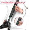 Quick Release Mirrorless Camera Crossbody Strap SLR Camera Decompression Halter Strap (Black+Brown) - Image 6