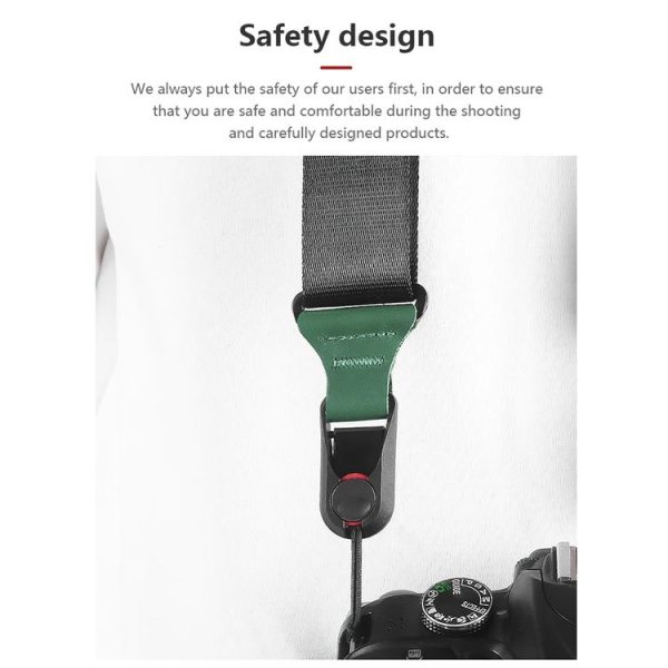 Quick Release Mirrorless Camera Crossbody Strap SLR Camera Decompression Halter Strap (Black+Brown) - Image 7