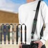Quick Release Mirrorless Camera Crossbody Strap SLR Camera Decompression Halter Strap (Black+Brown) - Image 8