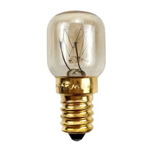 E14 Salt Crystal Lamps High Temperature Resistant Oven Light Bulb, Power: 15W Brass Lamp Head (2700K Warm White)