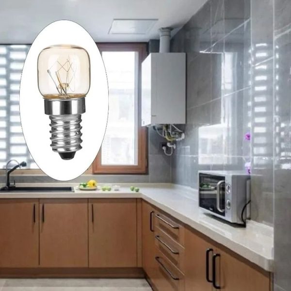 E14 Salt Crystal Lamps High Temperature Resistant Oven Light Bulb, Power: 15W Brass Lamp Head (2700K Warm White) - Image 5