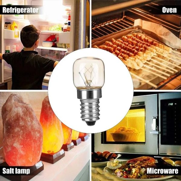 E14 Salt Crystal Lamps High Temperature Resistant Oven Light Bulb, Power: 15W Brass Lamp Head (2700K Warm White) - Image 6