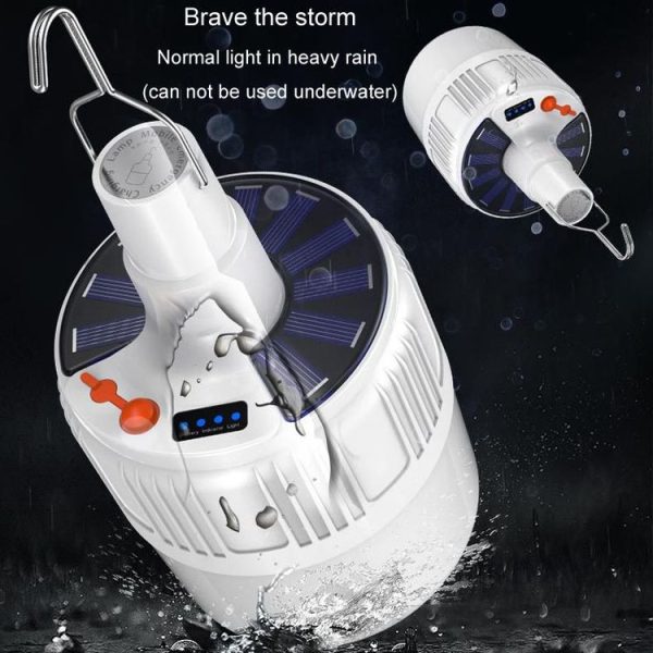 Rechargeable LED Solar Bulb Light Waterproof Night Market Stall Energy Saving Lamp, Model: 24LED - Image 10