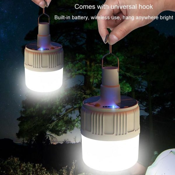 Rechargeable LED Solar Bulb Light Waterproof Night Market Stall Energy Saving Lamp, Model: 24LED - Image 11