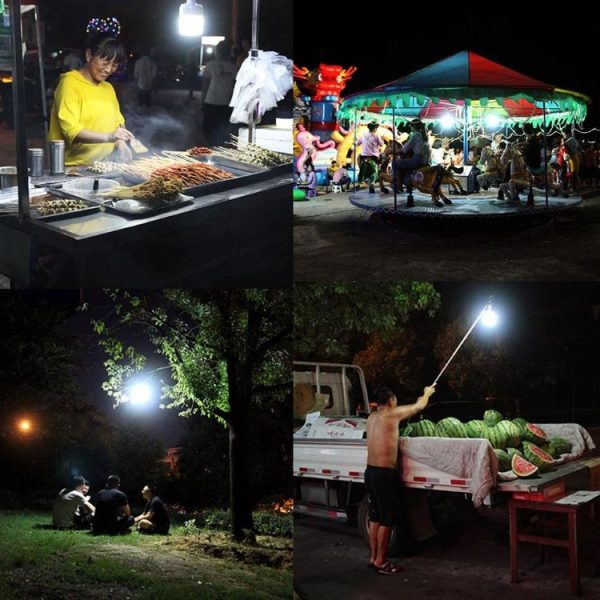 Rechargeable LED Solar Bulb Light Waterproof Night Market Stall Energy Saving Lamp, Model: 24LED - Image 13