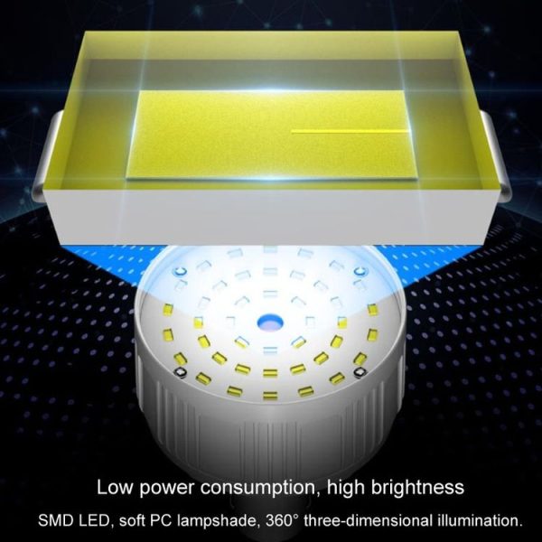 Rechargeable LED Solar Bulb Light Waterproof Night Market Stall Energy Saving Lamp, Model: 24LED - Image 8