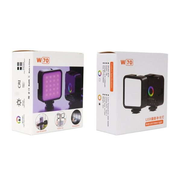 Desiontal W70 Full Color RGB Live Fill Light Portable Small Pocket Light Ambient Photo Handheld Photography Lighting - Image 12