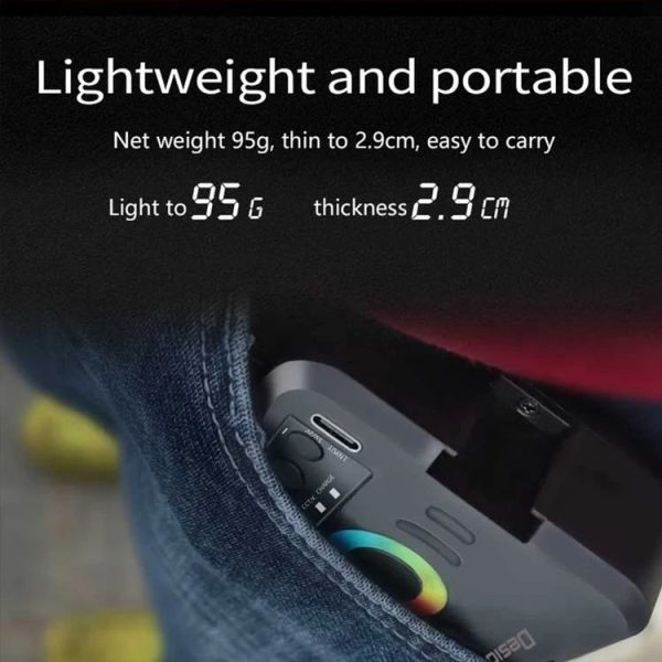 Desiontal W70 Full Color RGB Live Fill Light Portable Small Pocket Light Ambient Photo Handheld Photography Lighting - Image 4