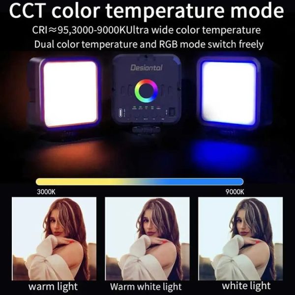 Desiontal W70 Full Color RGB Live Fill Light Portable Small Pocket Light Ambient Photo Handheld Photography Lighting - Image 6
