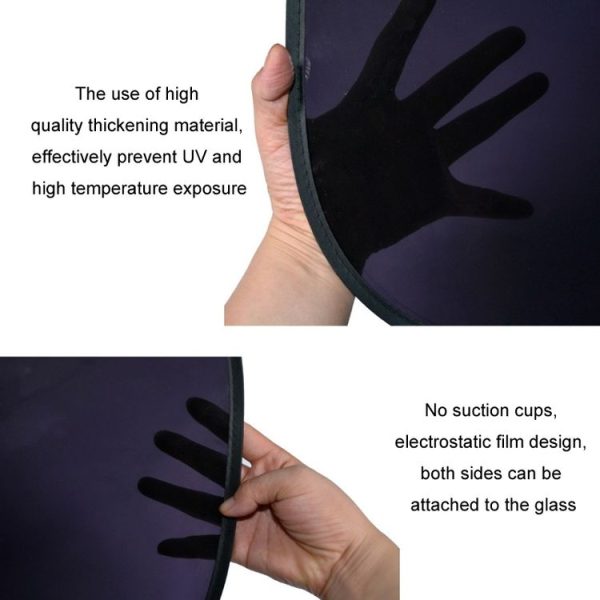 1pair 44x38cm Car Electrostatic Window Folding Light-proof Sun Protection Sunshade - Image 3