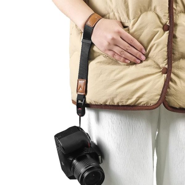 Camera Magnetic Wrist Strap SLR Accessories Hand Strap (Black+Brown) - Image 10