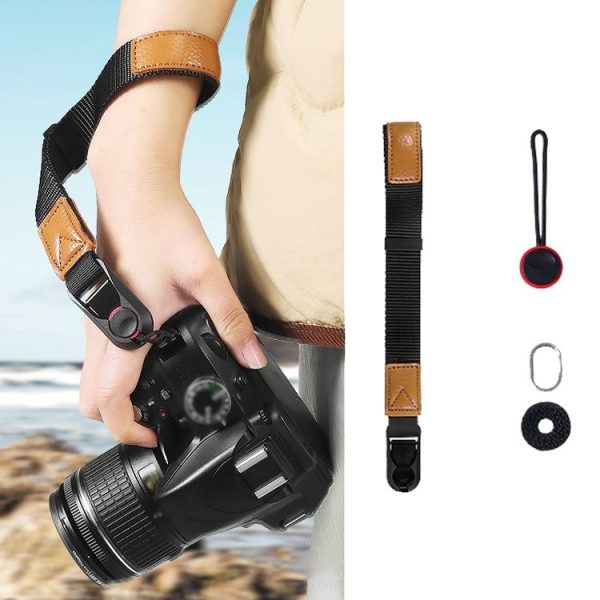 Camera Magnetic Wrist Strap SLR Accessories Hand Strap (Black+Brown) - Image 2